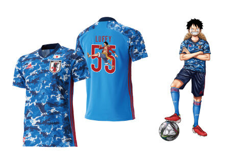 日本代表と One Piece がコラボ キャラクターがプリントされたユニフォーム発売 超ワールドサッカー