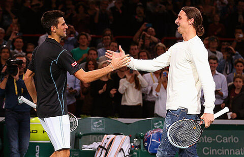 2人とも大きい イブラヒモビッチとジョコビッチの 高身長 コンビに反響 どっちも神だ 超ワールドサッカー