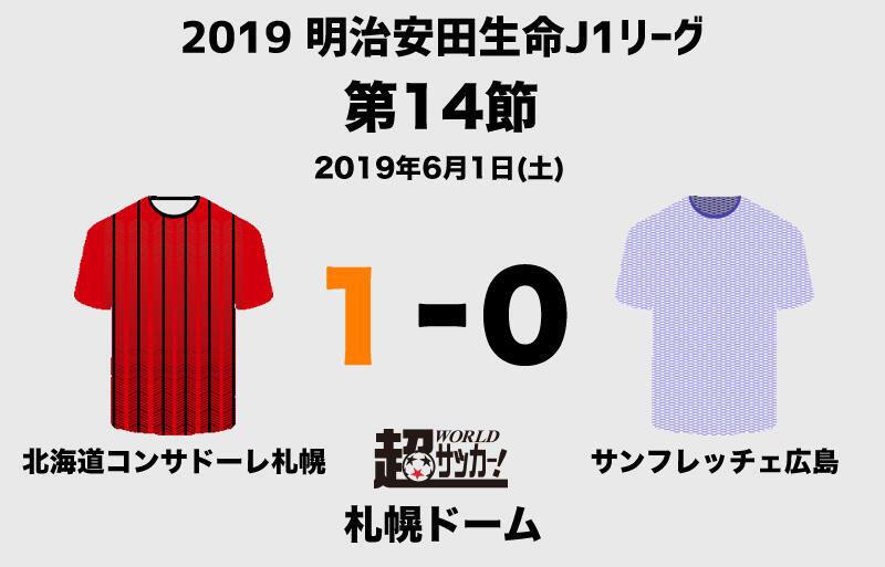 札幌が4試合ぶりのゴールで広島撃破 終盤に退場者出すも虎の子の1点を守り切る J1 超ワールドサッカー