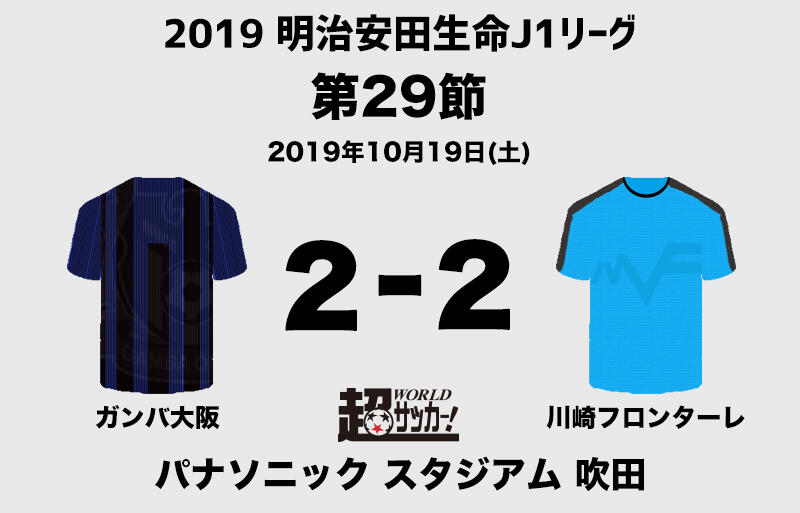 G大阪vs川崎fは2 2の白熱ドロー 王者は3連覇遠のく J1 超ワールドサッカー