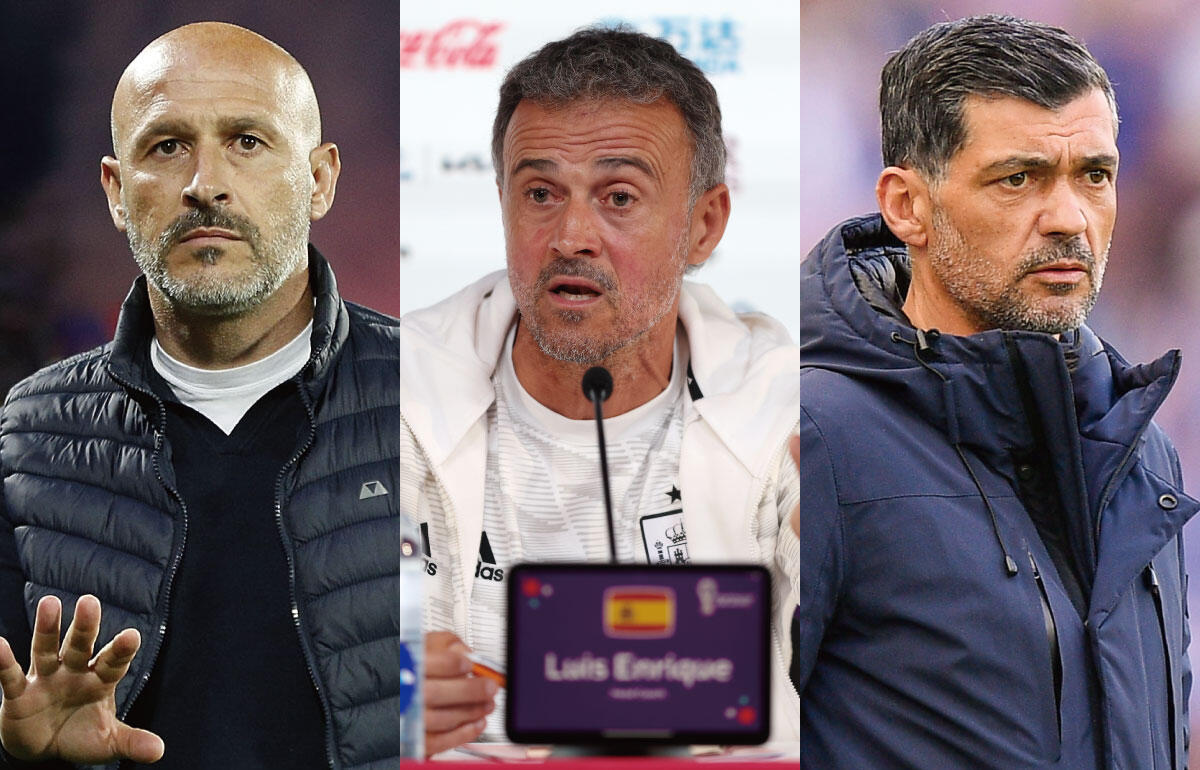 左からイタリアーノ、ルイス・エンリケ、コンセイソン