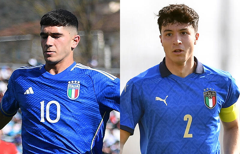 ローマ下部組織育ちでイタリア年代別代表でもプレーするヴォルパート(左)とミッソーリ(右)