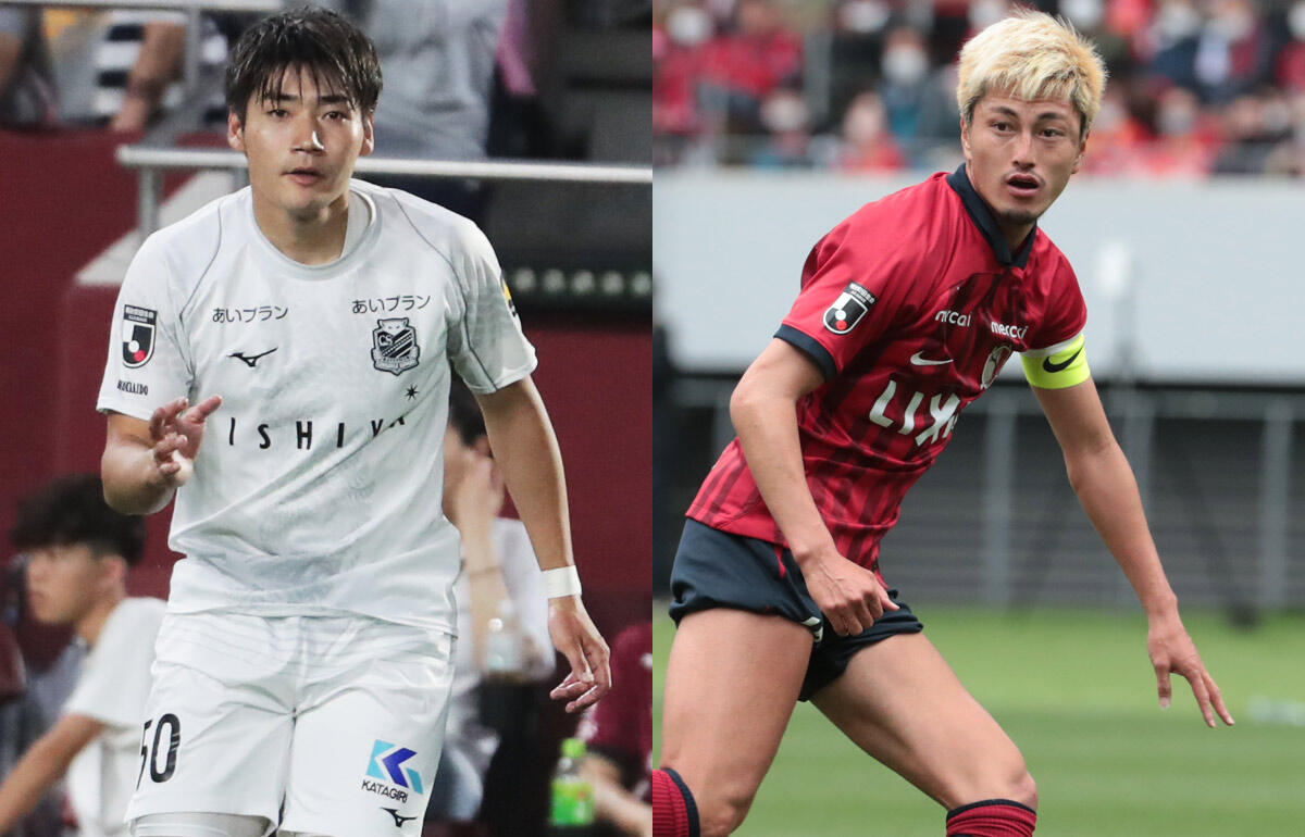 左はDF岡村大八(札幌)、右はFW鈴木優磨(鹿島)