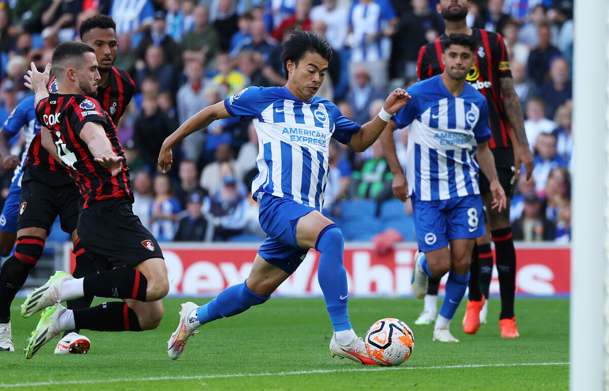 今シーズン2点目を決めた三笘薫