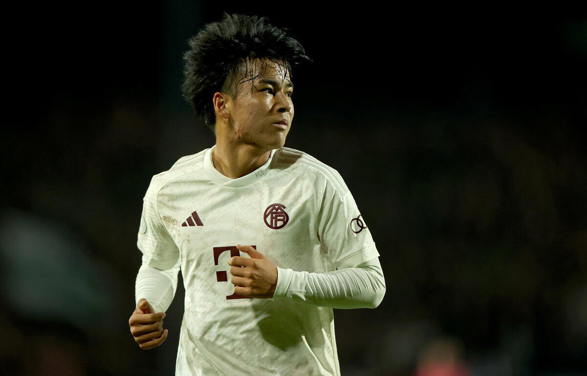 DFBポカールでバイエルンデビューを果たした福井太智