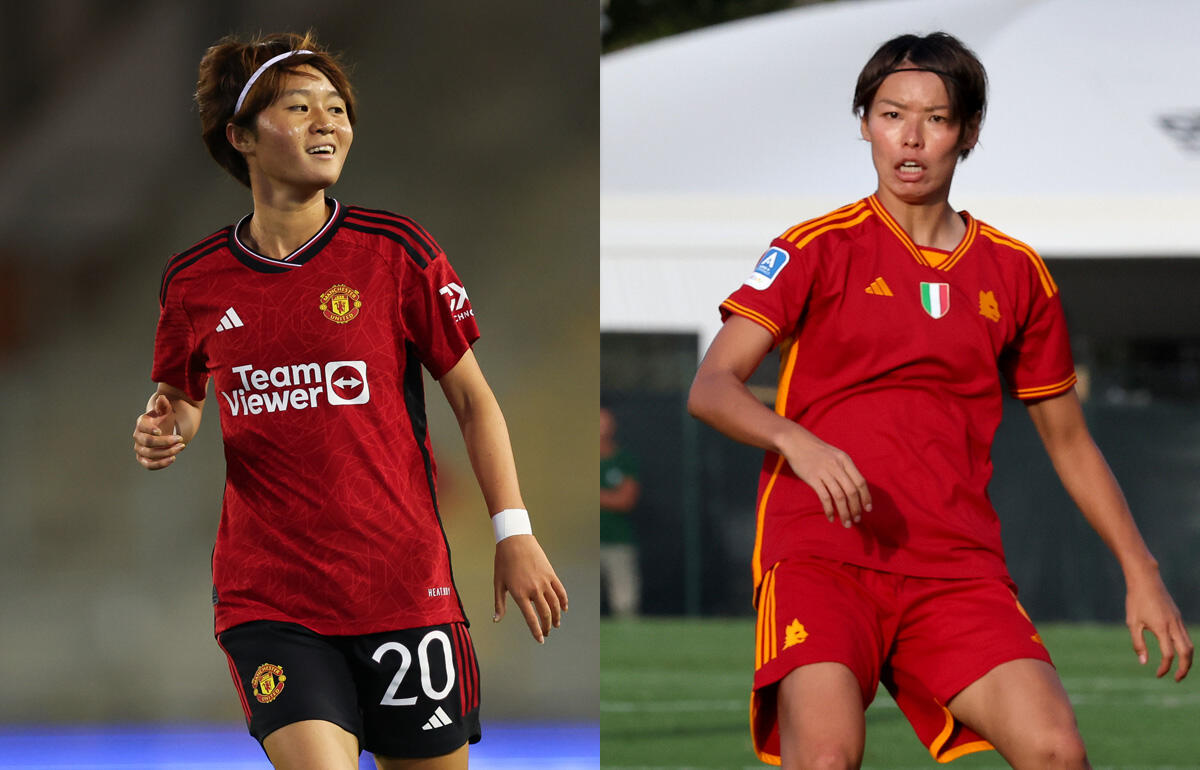 予選敗退となった宮澤ひなた(左)と突破を果たした熊谷紗希(右)