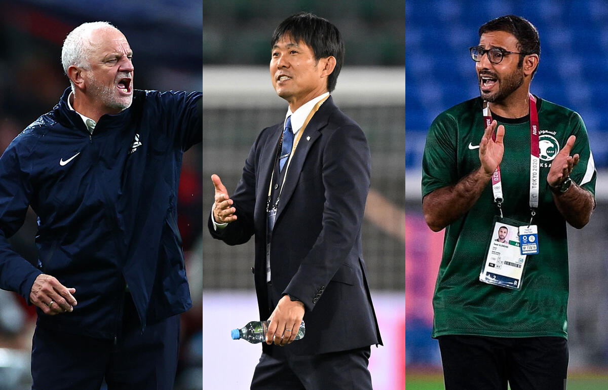 森保一監督(中央)が年間最優秀監督賞の最終候補に