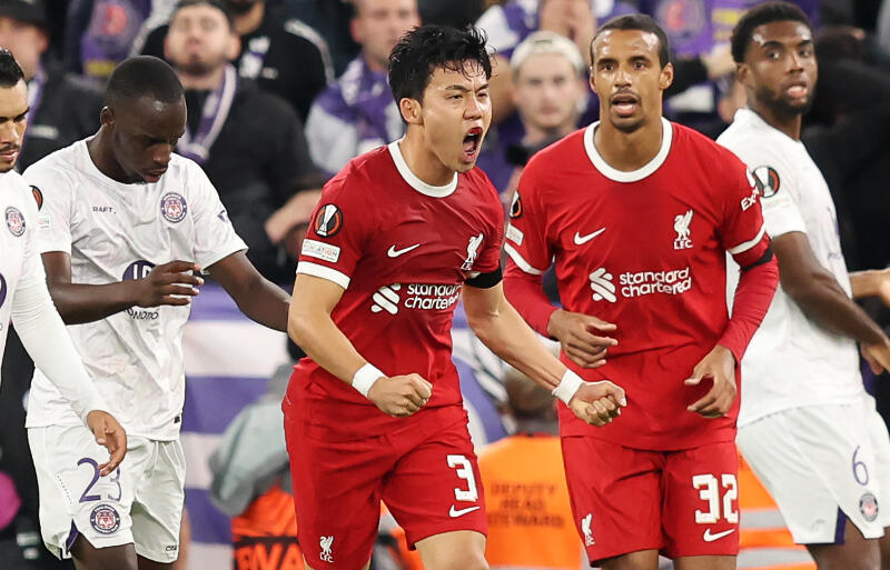 リバプール加入後初ゴールの遠藤航。この活躍をきっかけにレギュラー獲りなるか。