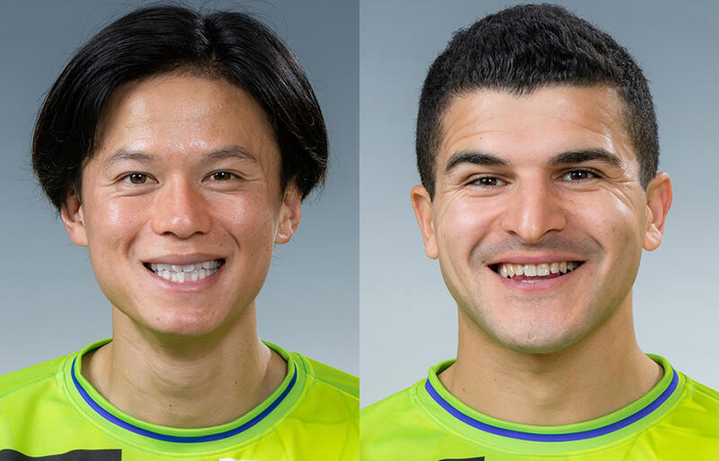 負傷が発表されたMF小野瀬康介(左)とFWタリク(右)