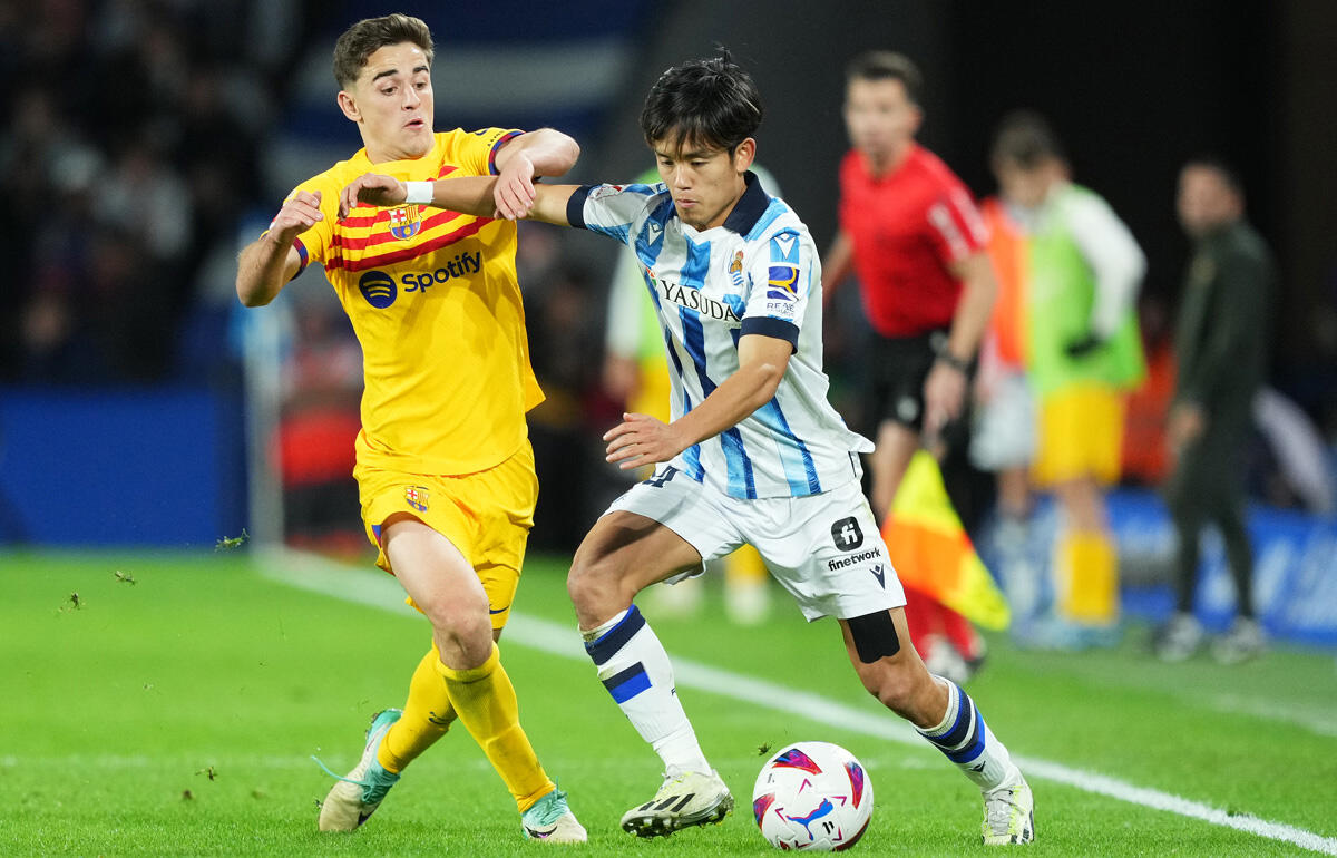 バルセロナ相手に攻撃を牽引した久保建英