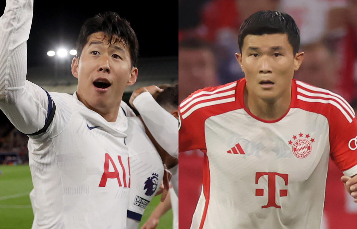 W杯予選に招集されたソン・フンミン(左)とキム・ミンジェ