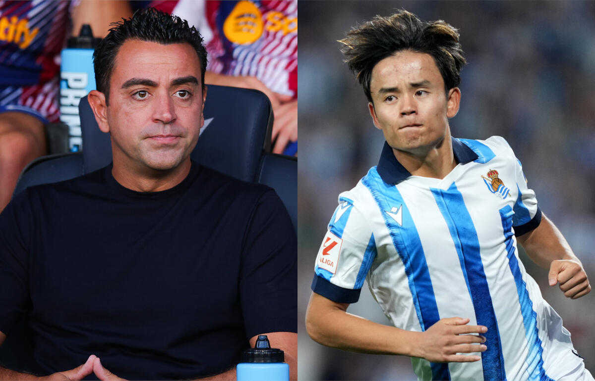 レアル・ソシエダの日本代表MF久保建英とバルセロナのチャビ・エルナンデス監督