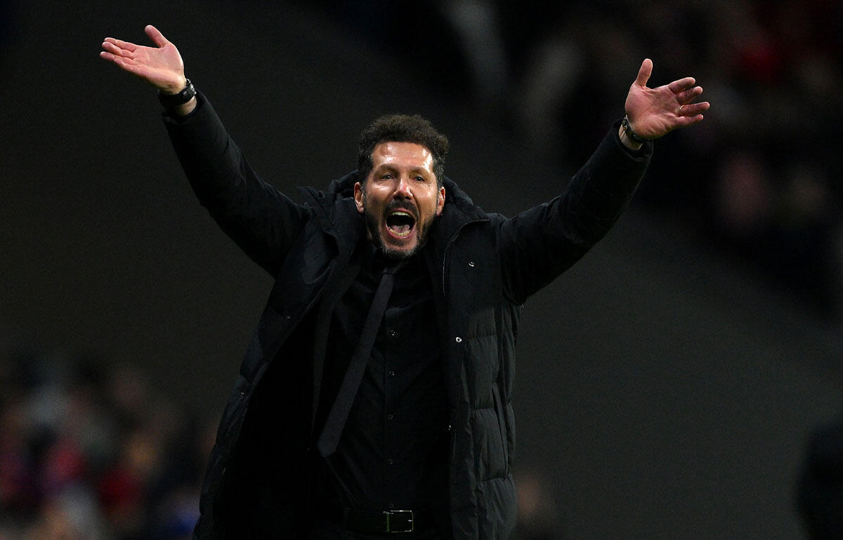 6ゴールで圧勝したアトレティコのシメオネ監督