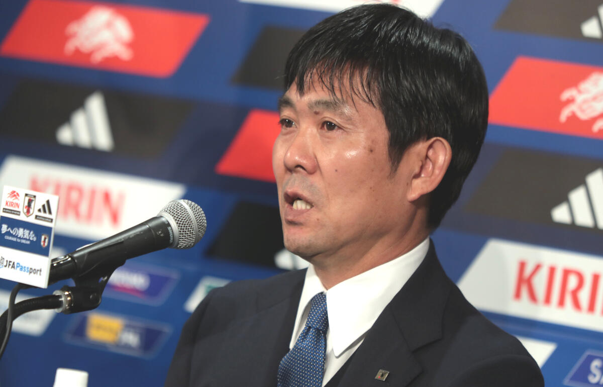 メンバー選考について語った森保監督