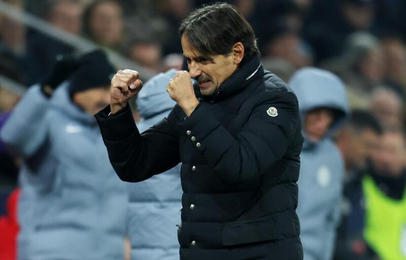 CLでの好成績を喜ぶインテルのシモーネ・インザーギ監督