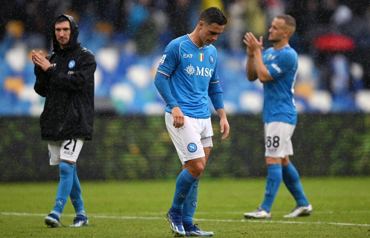 下位相手に土壇場で敗れたナポリ