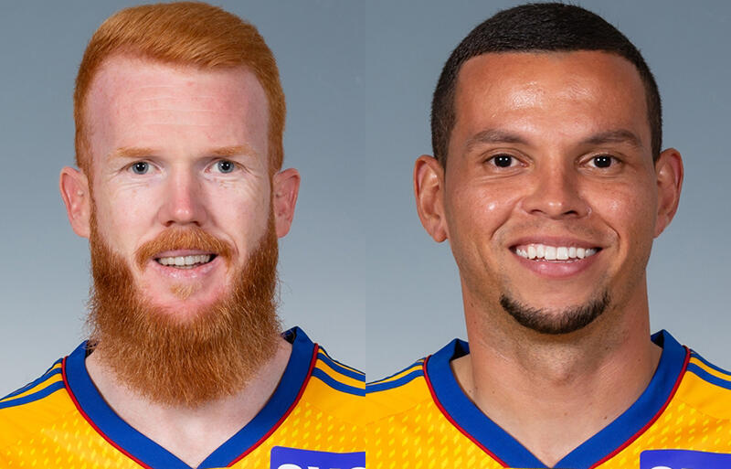 退団が発表されたMFフォギーニョ(左)とMFエヴェルトン(右)