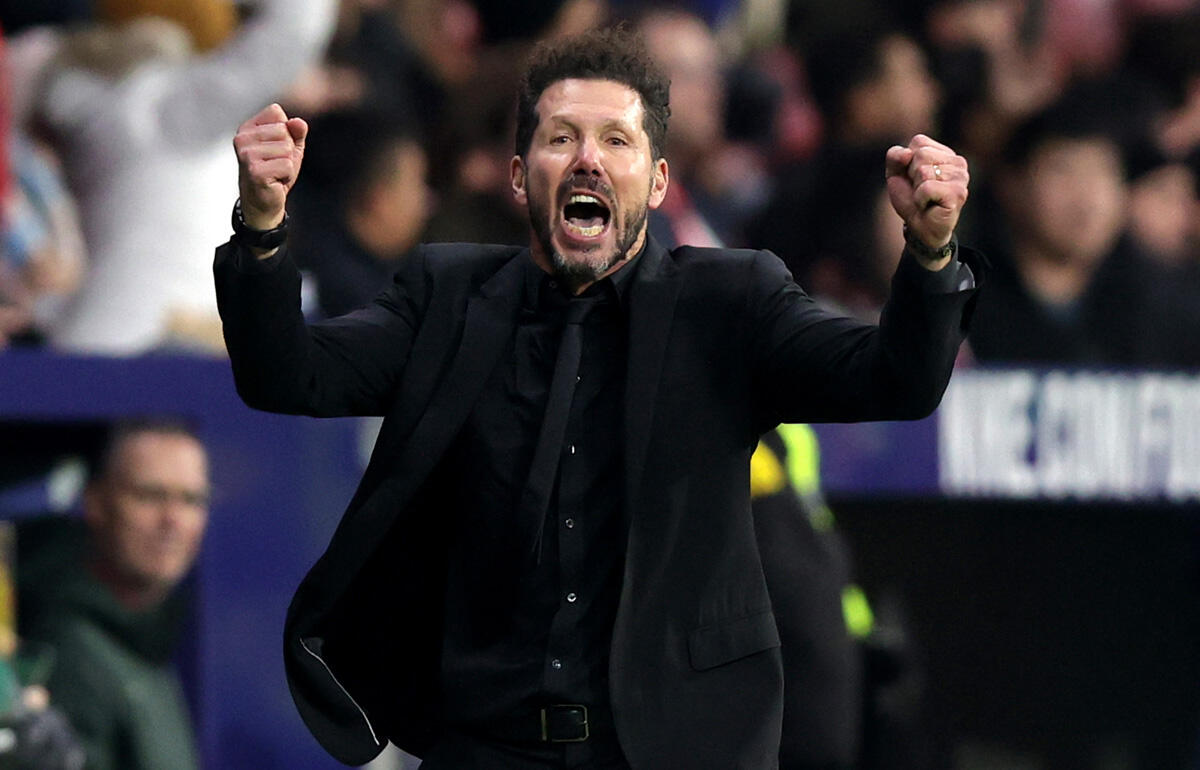 GS突破を喜ぶシメオネ監督