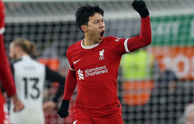 同点弾を決めたMF遠藤航