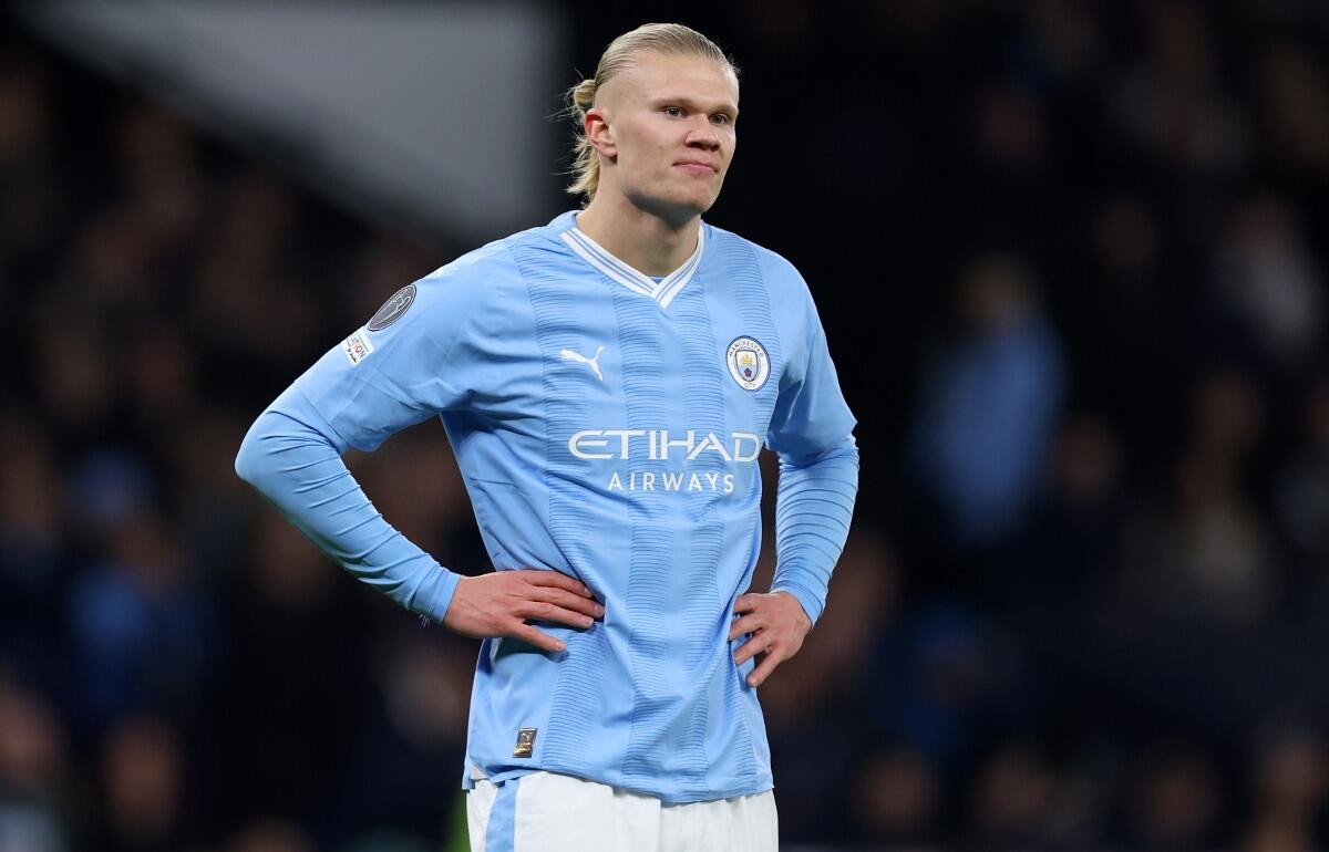 判定への怒りを露わにしていたマンチェスター・シティのノルウェー代表FWアーリング・ハーランド