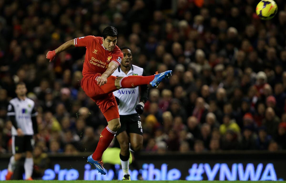 リバプール時代にはノリッジ・シティ相手にゴールを量産していたルイス・スアレス