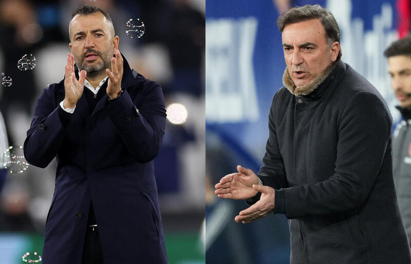 解任されたマルティネス監督(左)と新監督に就任したカルヴァリャル氏(右)