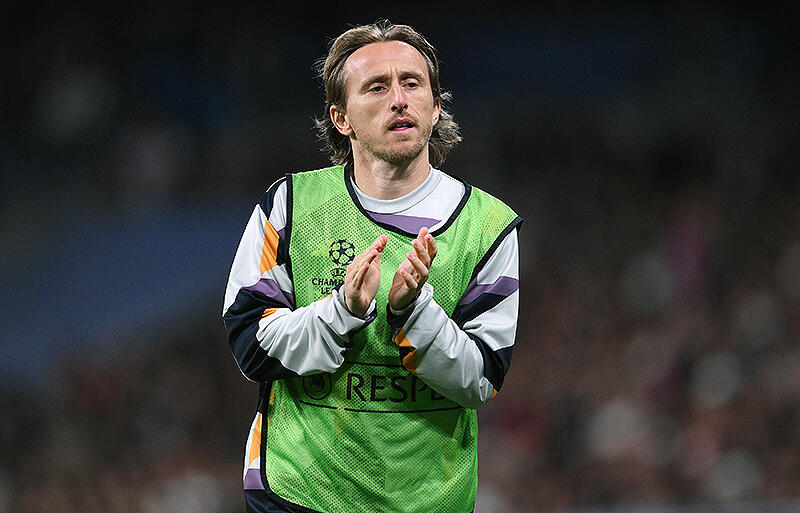 チームトレーニングに参加したモドリッチ