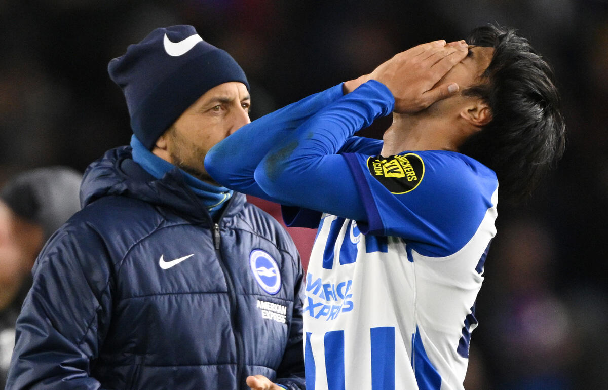 後半から出場し最後に決定機を迎えた三笘薫