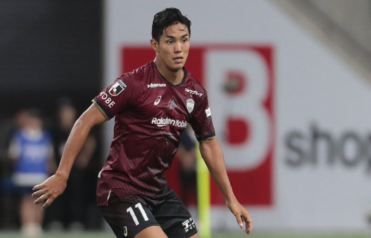 トレーニングを再開したヴィッセル神戸のFW武藤嘉紀