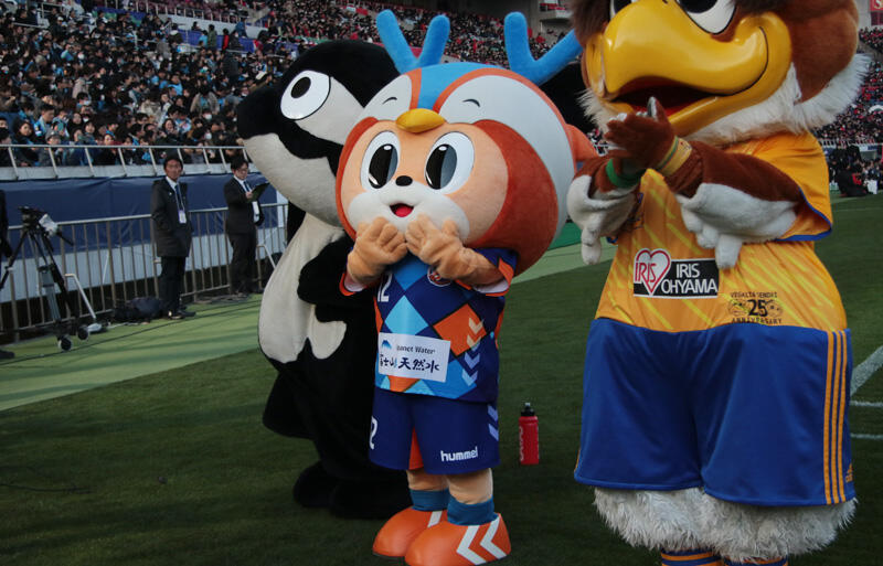 Mリーグの「BEAST Japanext」を応援しに駆けつけたヴィヴィくん