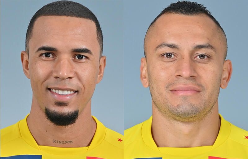 左からDFブエノとFWドウグラス