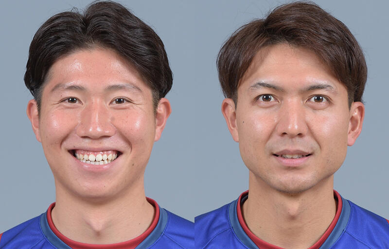 左からDF神山京右、MF脇本晃成