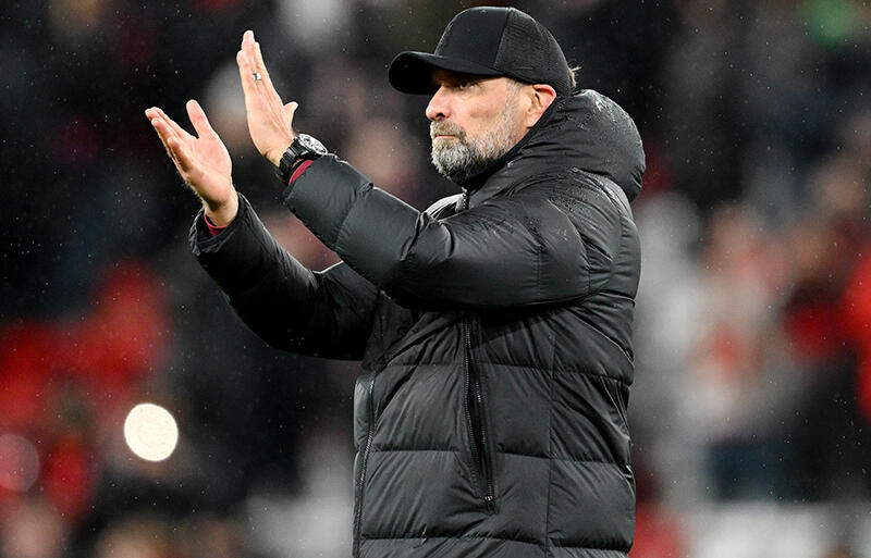 勝利を喜ぶユルゲン・クロップ監督