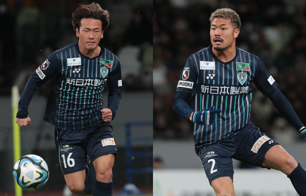 来季も福岡でプレーする小田逸稀(左)、湯澤聖人