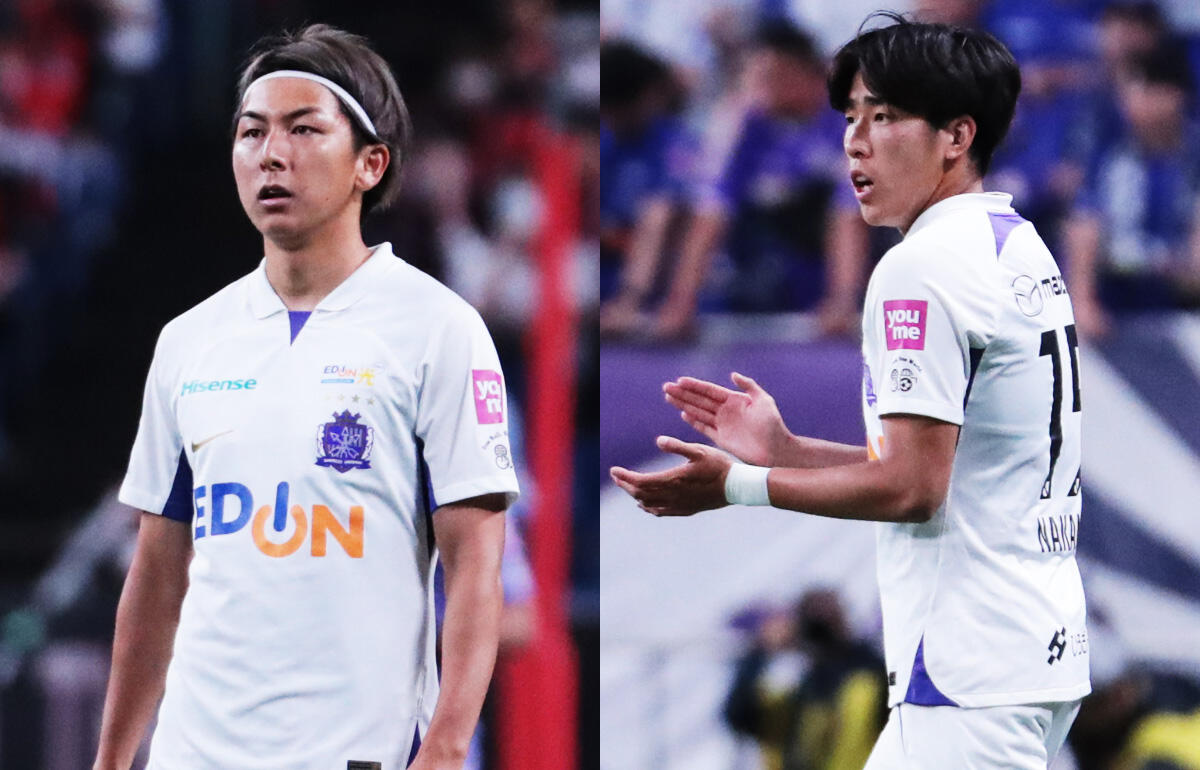 来季も広島でプレーする松本泰志(左)、中野就斗