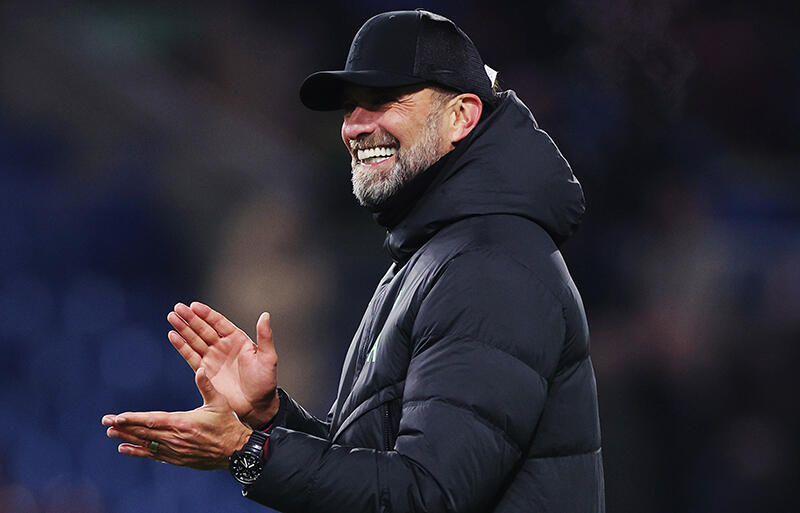 勝利を喜ぶユルゲン・クロップ監督