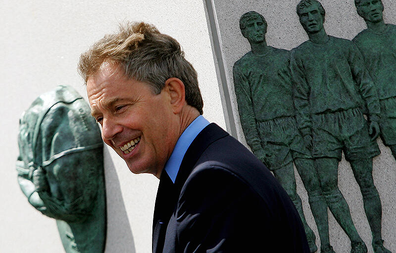 聖地ウェンブリーに訪れていたブレア氏