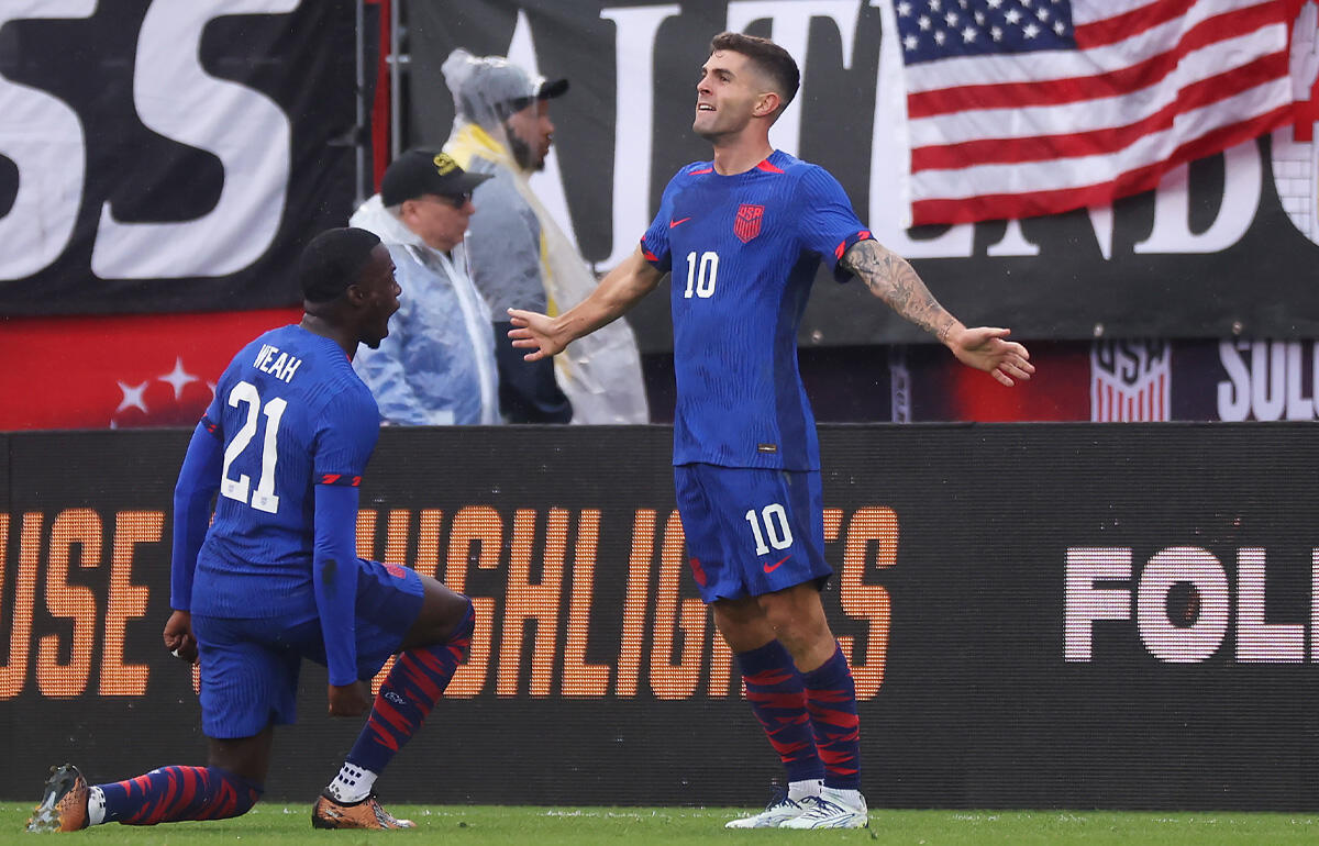 ドイツ代表との国際親善試合でゴールを決めたプリシック