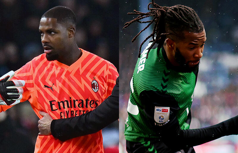 今週末人種差別被害に遭ったメニャン(左)とパルマー(右)