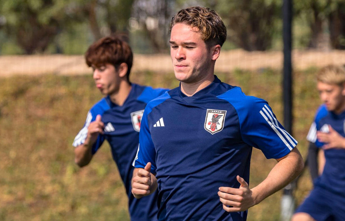 日本代表のトレーニングパートナーとして帯同している本間ジャスティン