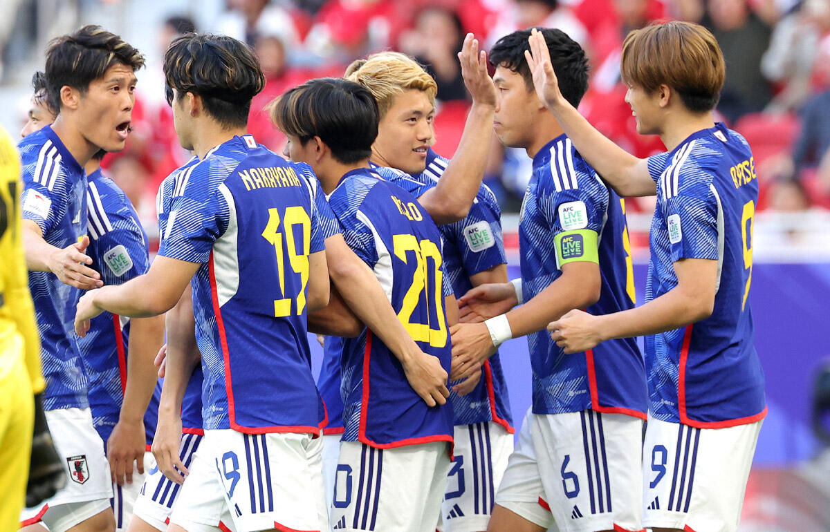 上田綺世のゴールで日本が先制