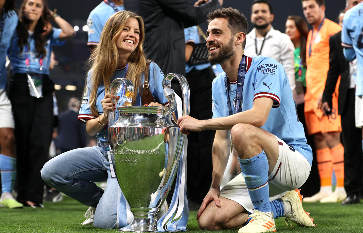 マンチェスター・シティのベルナルド・シウバと妻のイネス・トマズさん