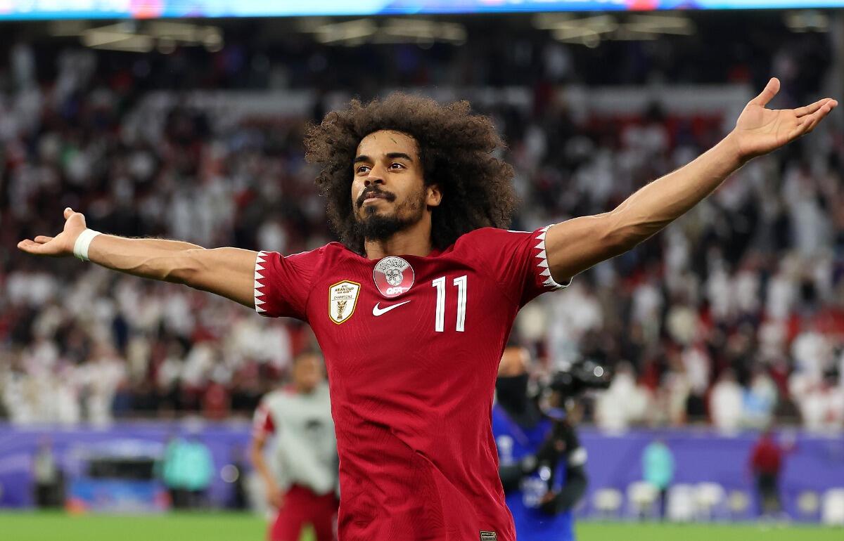 今大会5ゴール目をマークしたカタール代表FWアクラム・アフィフ