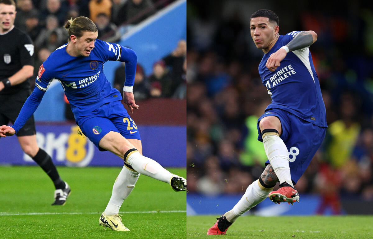 ビラ戦でゴールを決めたギャラガーとエンソ・フェルナンデス