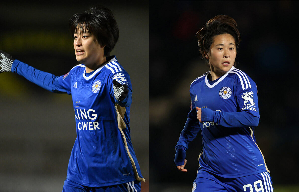 レスターで定位置を掴むDF宝田沙織(左)とMF籾木結花(右)