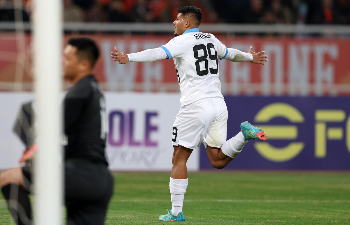 加入後初ゴールを記録したエリソン