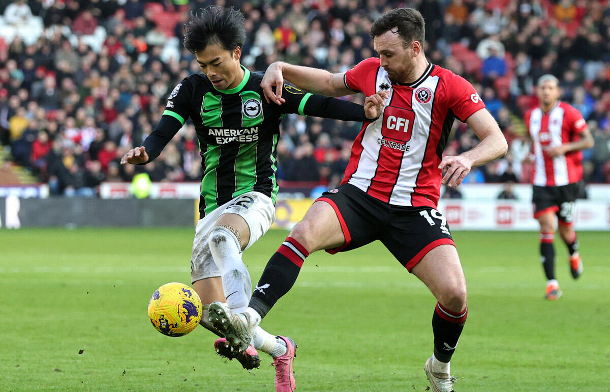 左サイドで好プレーを続けた三笘薫