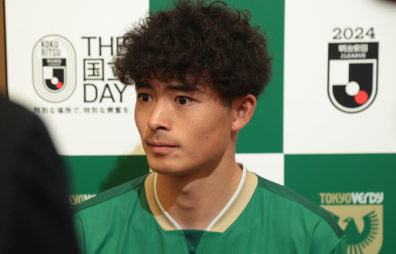 東京ヴェルディDF谷口栄斗が「2024Jリーグ開幕PRイベント」に出席。
