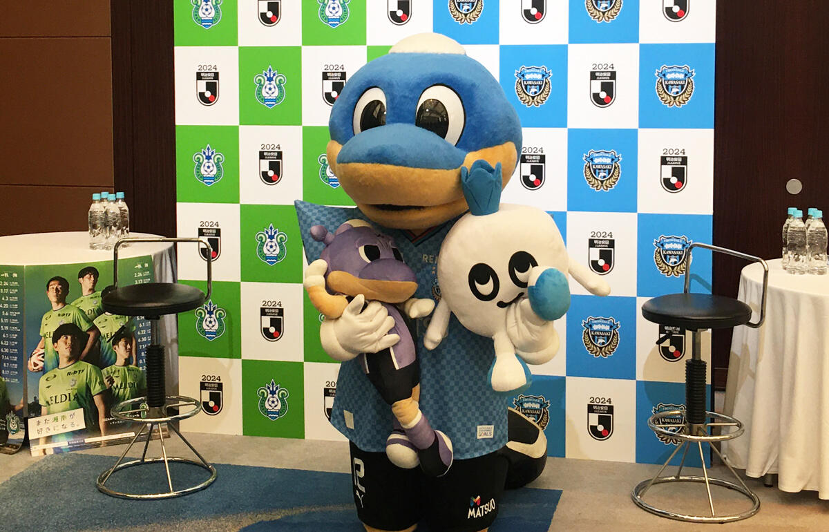 Jリーグ開幕PRイベントに出席した川崎フロンターレのマスコット・ふろん太