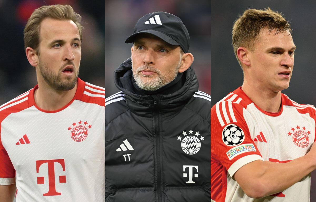 今季終了後の退任が発表されたトゥヘル監督(中央)